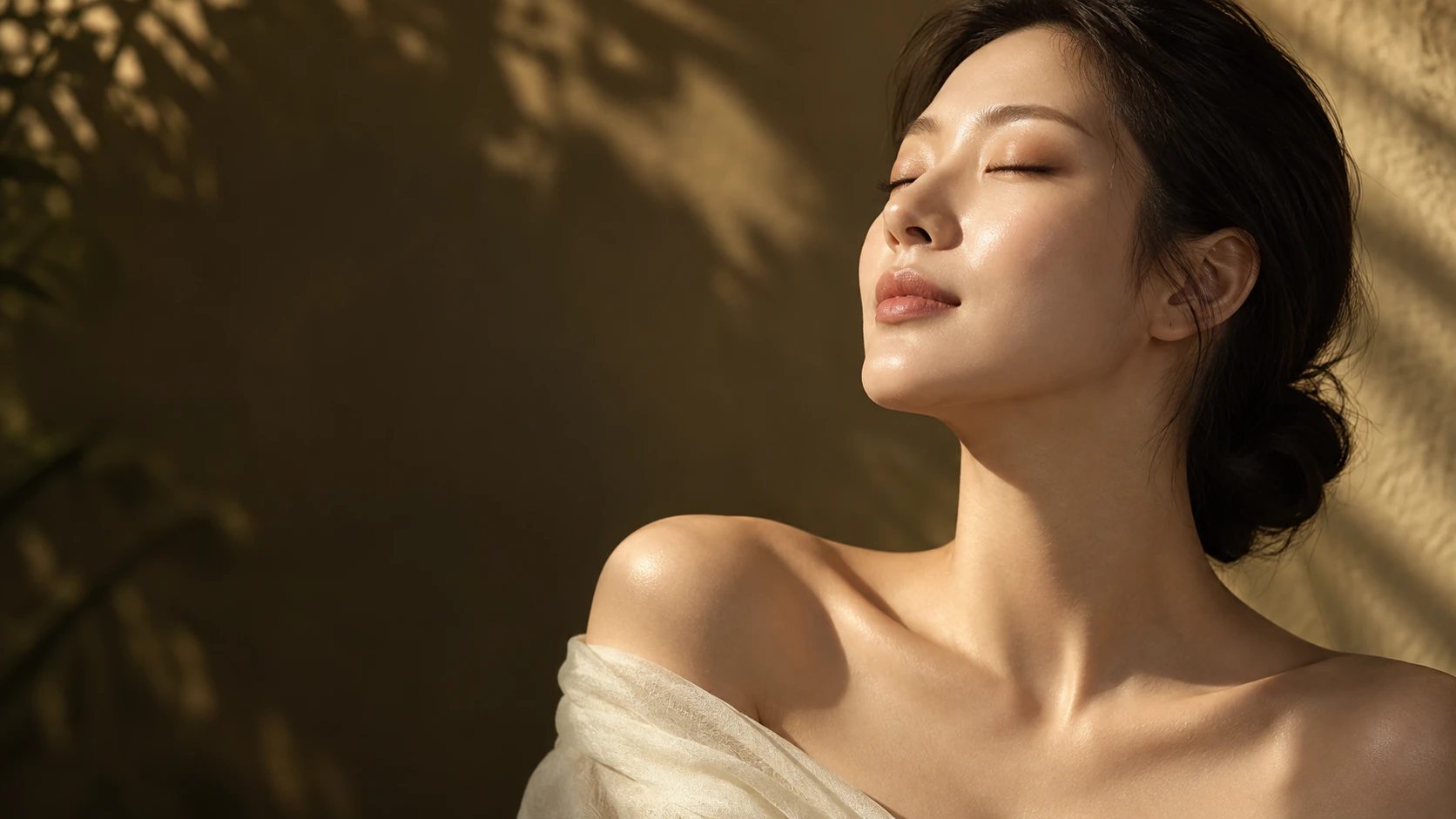 빛과 피부의 만남을 표현한 메인 영상의 대체 이미지